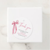 Blush Pink Bow Sie bindet das Brautparty des Knote Geschenkanhänger (Beispiel)