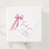 Blush Pink Bow Sie bindet das Brautparty des Knote Geschenkanhänger (Beispiel)