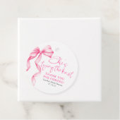 Blush Pink Bow Sie bindet das Brautparty des Knote Geschenkanhänger (Beispiel)