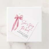 Blush Pink Bow Sie bindet das Brautparty des Knote Geschenkanhänger (Beispiel)