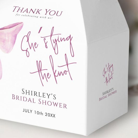 Blush Pink Bow Sie bindet das Brautparty des Knote Geschenkschachtel