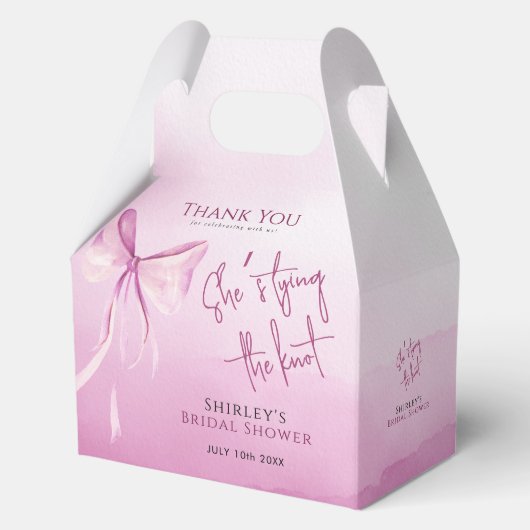 Blush Pink Bow Sie bindet das Brautparty des Knote Geschenkschachtel (Vorderseite)