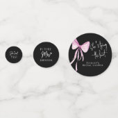 Blush Pink Bow Sie bindet das Brautparty des Knote Konfetti (Vorderseiten)