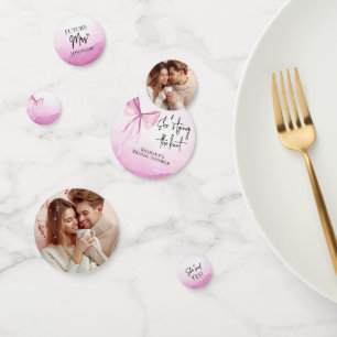 Blush Pink Bow Sie bindet das Brautparty des Knote Konfetti