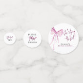 Blush Pink Bow Sie bindet das Brautparty des Knote Konfetti (Vorderseiten)