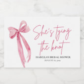 Blush Pink Bow Sie bindet das Brautparty des Knote Lebensmitteletikett (Einzelnes Label)