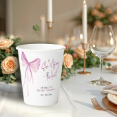 Blush Pink Bow Sie bindet das Brautparty des Knote Pappbecher