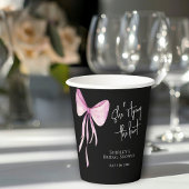 Blush Pink Bow Sie bindet das Brautparty des Knote Pappbecher