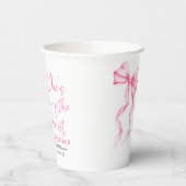 Blush Pink Bow Sie bindet das Brautparty des Knote Pappbecher (Links)