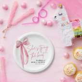 Blush Pink Bow Sie bindet das Brautparty des Knote Pappteller (Party)