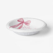 Blush Pink Bow Sie bindet das Brautparty des Knote Pappteller (Gewinkelt)