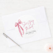 Blush Pink Bow Sie bindet das Brautparty des Knote Runder Aufkleber (Umschlag)