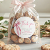 Blush Pink Bow Sie bindet das Brautparty des Knote Runder Aufkleber