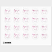 Blush Pink Bow Sie bindet das Brautparty des Knote Runder Aufkleber (Blatt)