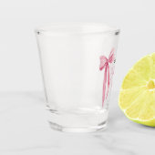 Blush Pink Bow Sie bindet das Brautparty des Knote Schnapsglas (Links)