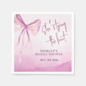 Blush Pink Bow Sie bindet das Brautparty des Knote Serviette (Vorderseite)