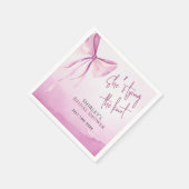 Blush Pink Bow Sie bindet das Brautparty des Knote Serviette (Ecke)