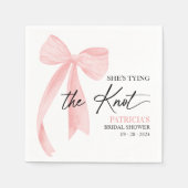 Blush Pink Bow Sie bindet das Brautparty des Knote Serviette (Vorderseite)