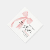Blush Pink Bow Sie bindet das Brautparty des Knote Serviette (Ecke)