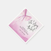 Blush Pink Bow Sie bindet das Brautparty des Knote Serviette (Ecke)