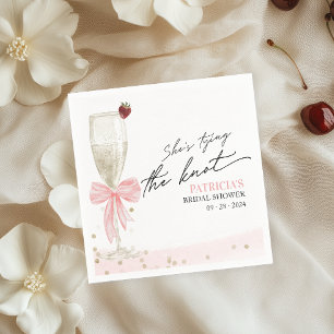 Blush Pink Bow Sie bindet das Brautparty des Knote Serviette