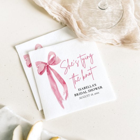 Blush Pink Bow Sie bindet das Brautparty des Knote Serviette