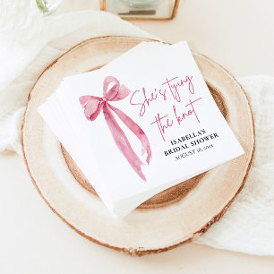 Blush Pink Bow Sie bindet das Brautparty des Knote Serviette