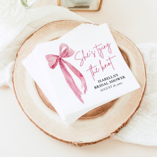 Blush Pink Bow Sie bindet das Brautparty des Knote Serviette