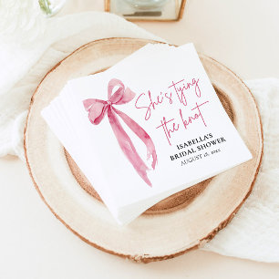 Blush Pink Bow Sie bindet das Brautparty des Knote Serviette