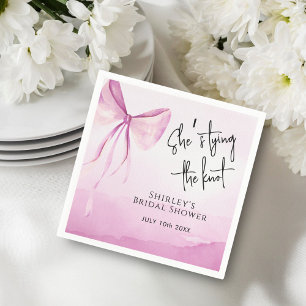 Blush Pink Bow Sie bindet das Brautparty des Knote Serviette