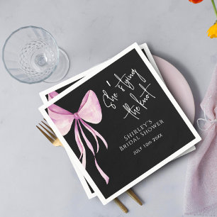Blush Pink Bow Sie bindet das Brautparty des Knote Serviette