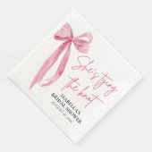 Blush Pink Bow Sie bindet das Brautparty des Knote Serviette (Ecke)