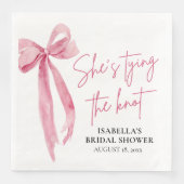 Blush Pink Bow Sie bindet das Brautparty des Knote Serviette (Vorderseite)