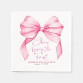 Blush Pink Bow Sie bindet das Brautparty des Knote Serviette (Vorderseite)
