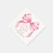 Blush Pink Bow Sie bindet das Brautparty des Knote Serviette (Ecke)