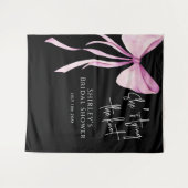 Blush Pink Bow Sie bindet das Brautparty des Knote Wandteppich (Vorderseite (Horizontal))