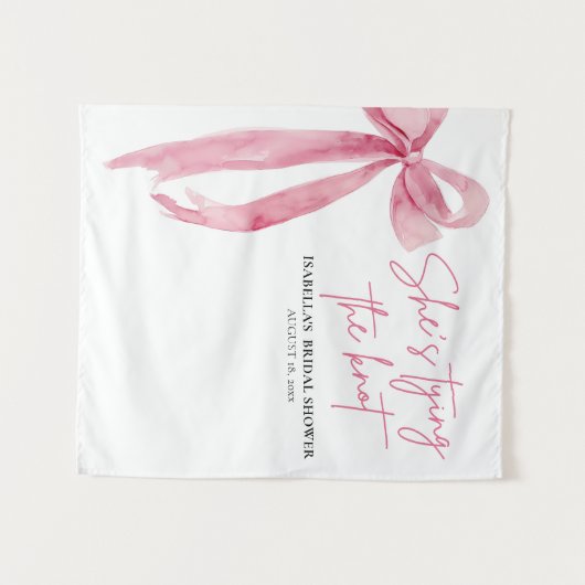 Blush Pink Bow Sie bindet das Brautparty des Knote Wandteppich (Vorderseite (Horizontal))