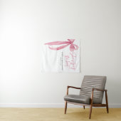 Blush Pink Bow Sie bindet das Brautparty des Knote Wandteppich (Beispiel (Horizontal))