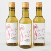 Blush Pink Bow Sie bindet das Brautparty des Knote Weinetikett (Flaschen)