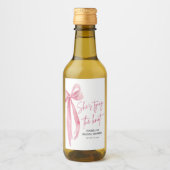 Blush Pink Bow Sie bindet das Brautparty des Knote Weinetikett (Vorderseite)
