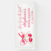 Blush Pink Bow Sie bindet das Knoten-Brautparty Banner (Vertikal)