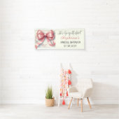 Blush Pink Bow Sie bindet das Knoten-Brautparty Banner (Insitu)