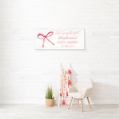 Blush Pink Bow Sie bindet das Knoten-Brautparty Banner (Insitu)