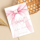 Blush Pink Bow Sweet 16 Invitation Einladung