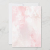 Blush Pink Bow über der Mond Girl Babydusche Einladung (Rückseite)