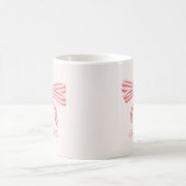 Blush Pink Bow und Vorname Kaffeetasse (Mittel)