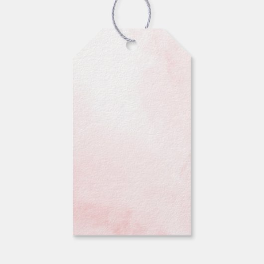 Blush Pink Bow Vielen Dank Baby Girl Dusche Geschenkanhänger (Rückseite)