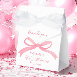 Blush Pink Bow Watercolor Babydusche Geschenkschachtel