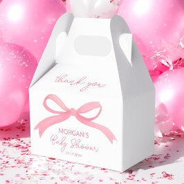 Blush Pink Bow Watercolor Babydusche Geschenkschachtel
