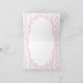 Blush Pink Bows Floral Elegante Babydusche Dankeskarte (Innenseite)